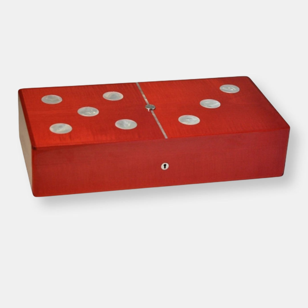 Coffret jeux domino rouge