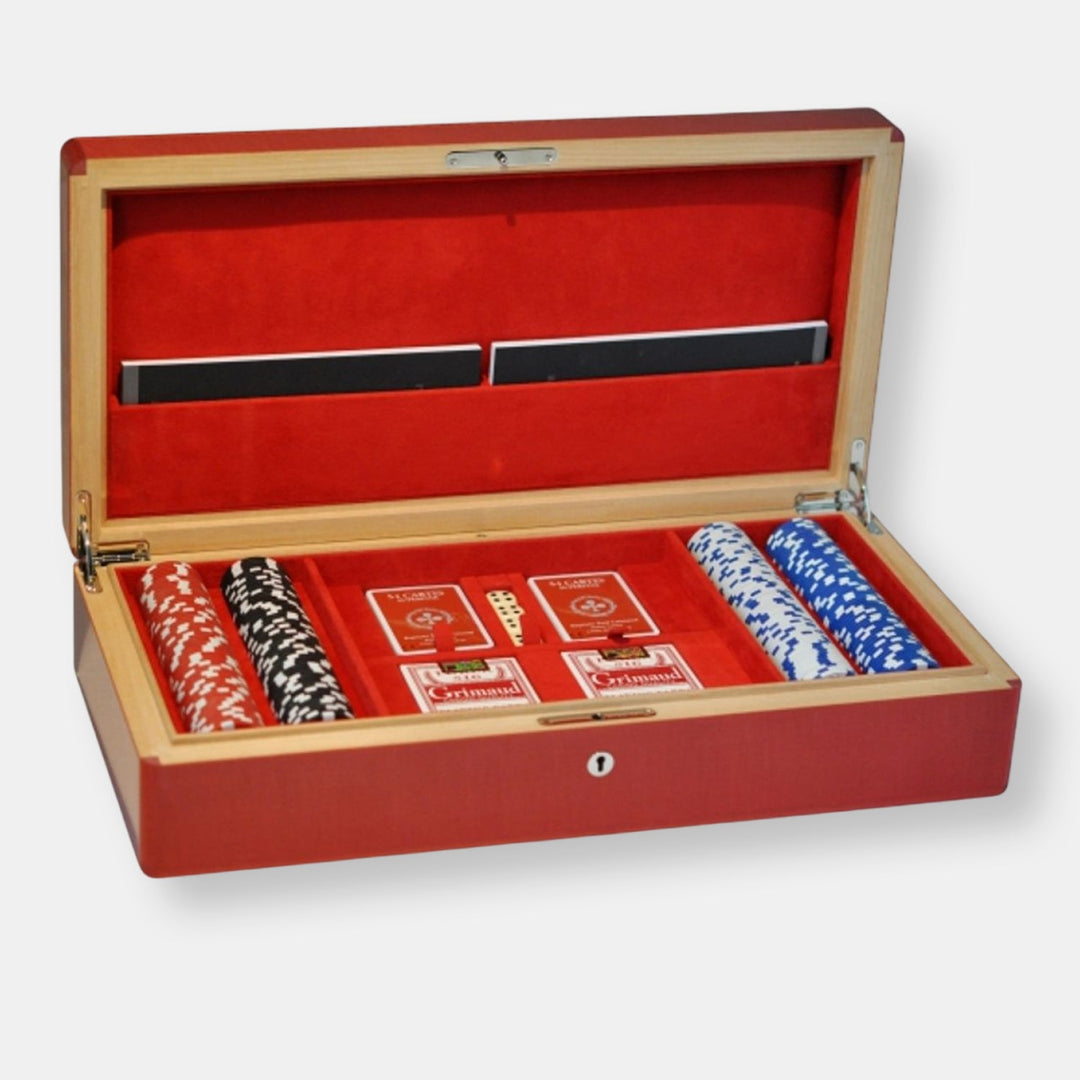 Coffret jeux domino rouge