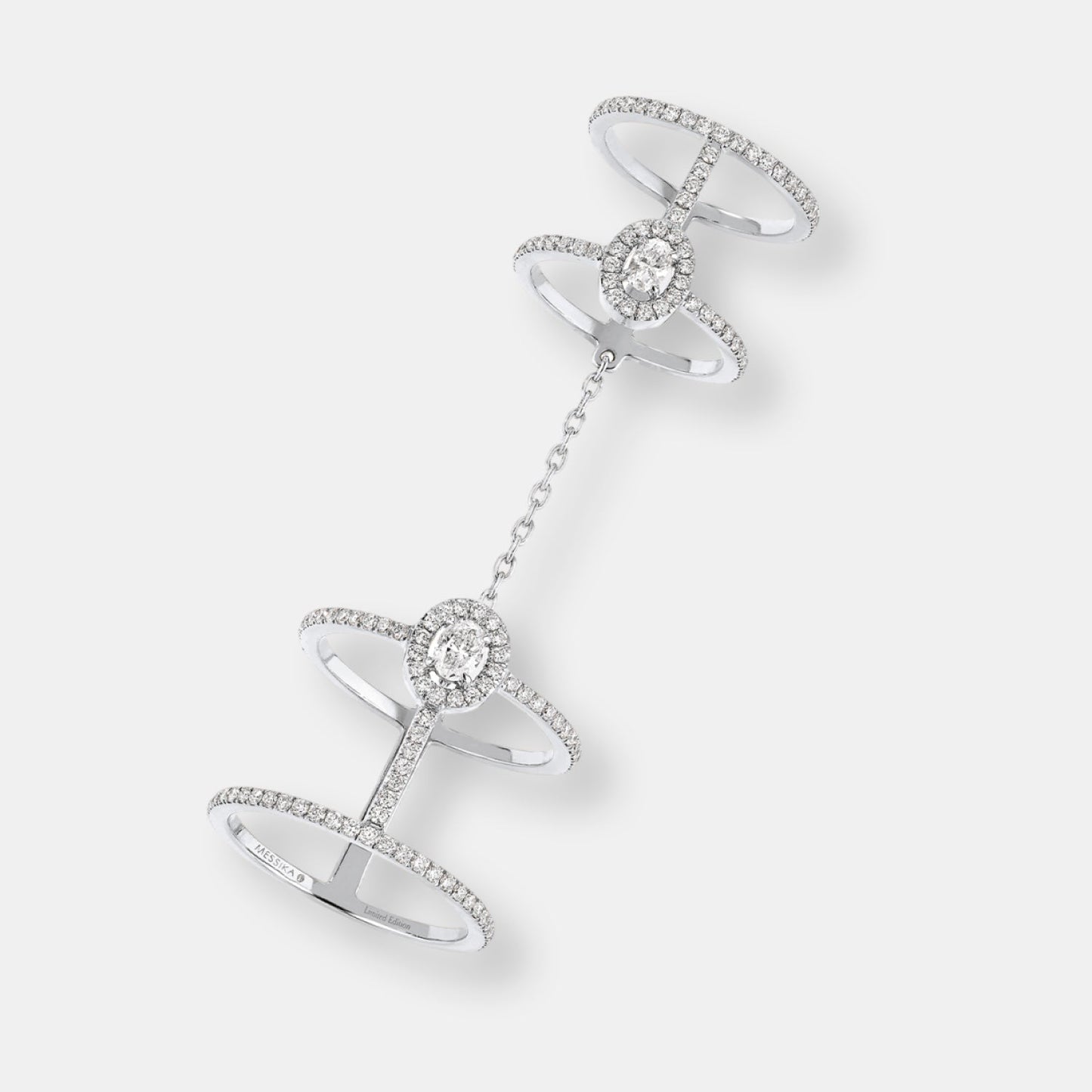 Bague glam'azone double pavée