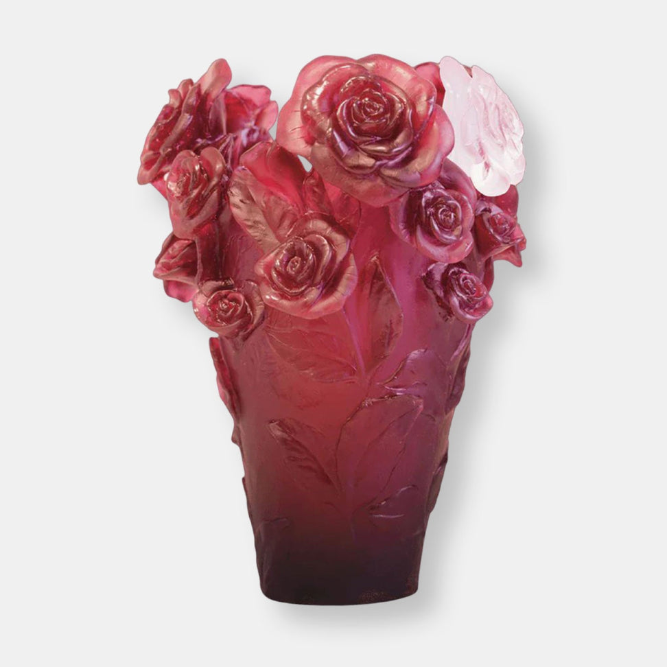 Vase rouge & fleur blanche rose passionédition limitée de 375 exemplaires