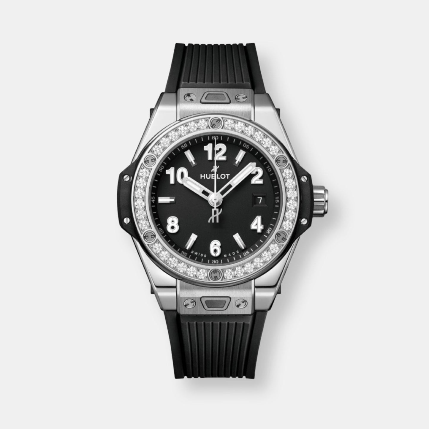 Montre big bang one click steel and diamonds