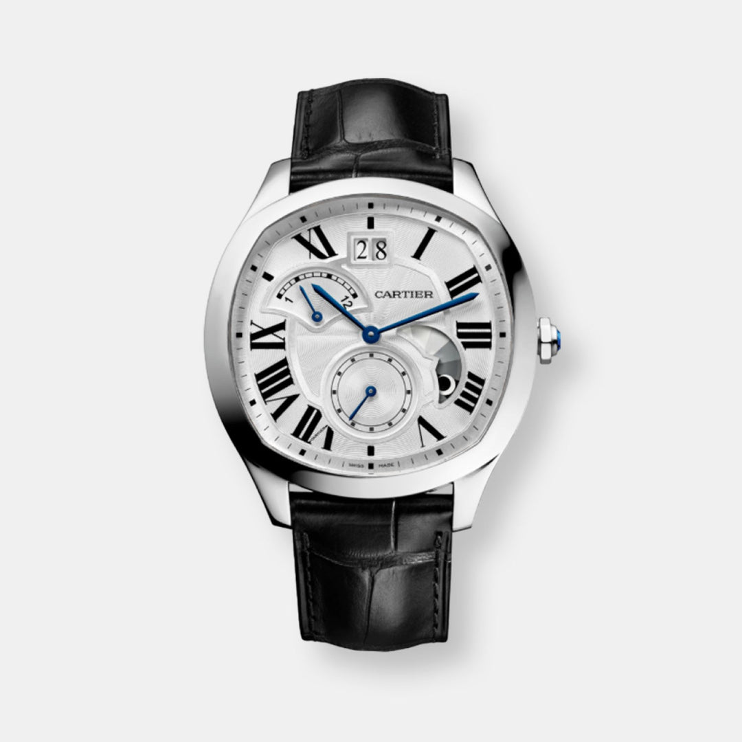 Montre drive de cartier grande date second fuseau rétrograde et indicateur jour nuit