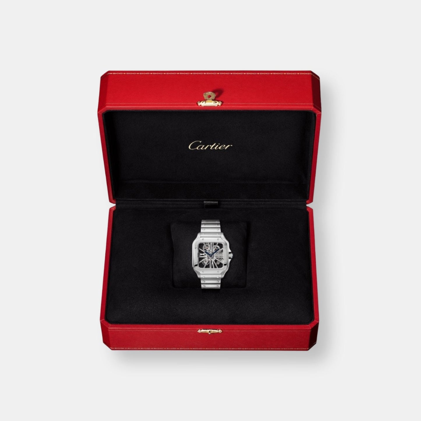 Montre santos de cartier squelette