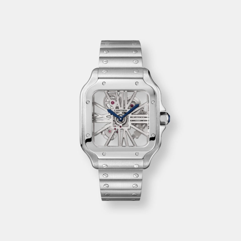 Montre santos de cartier squelette