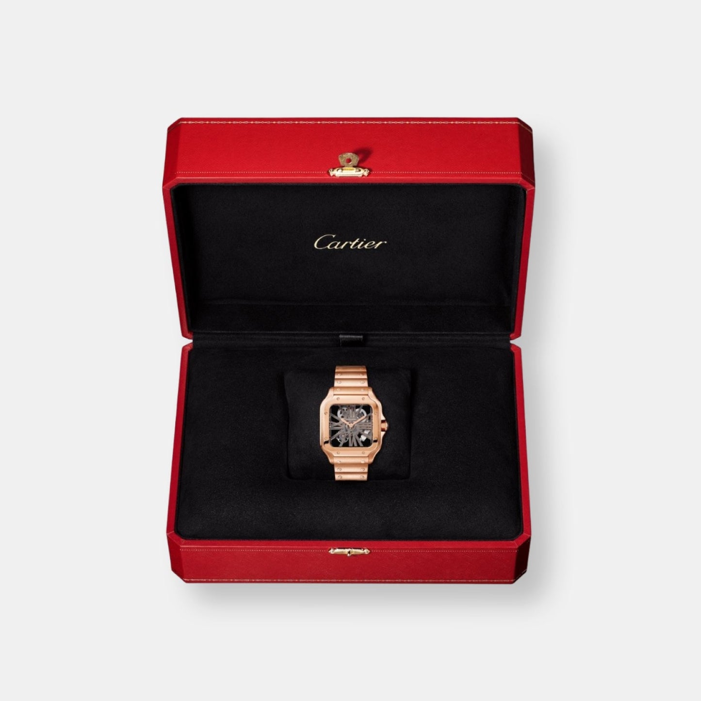 Montre santos de cartier squelette