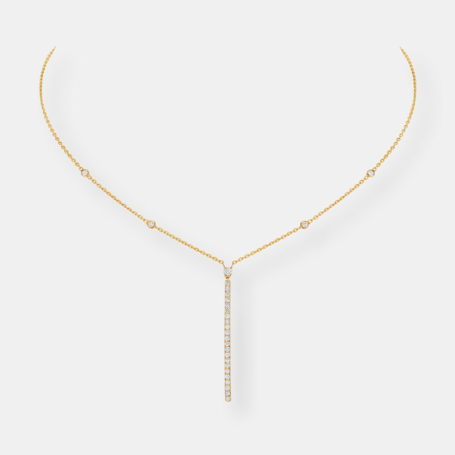 Collier gatsby barrette verticale