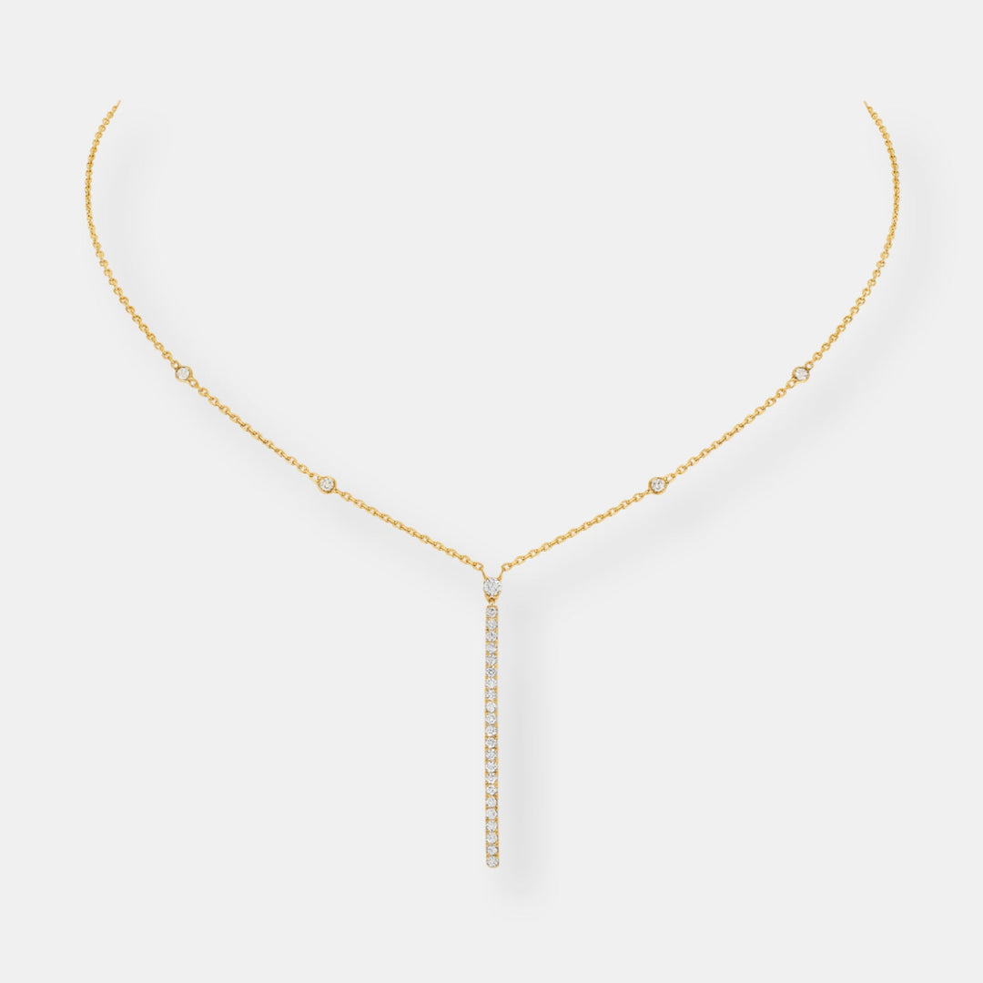 Collier gatsby barrette verticale