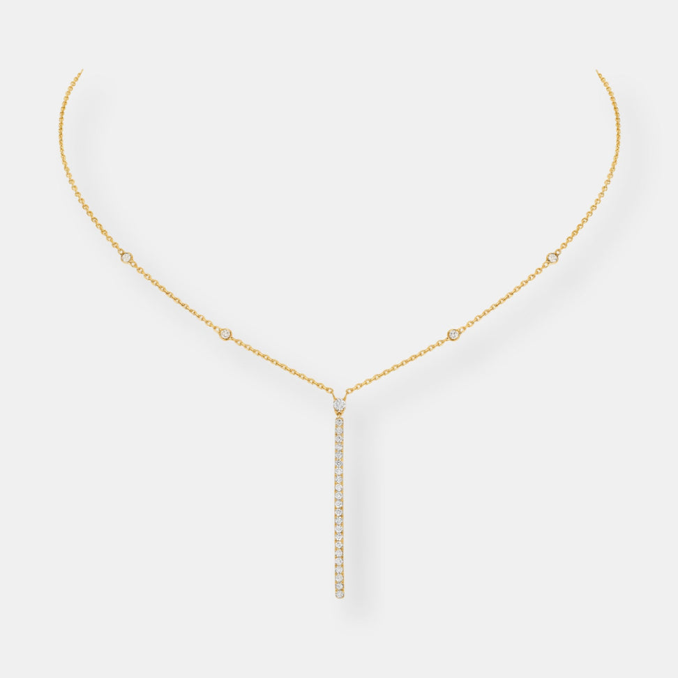 Collier gatsby barrette verticale