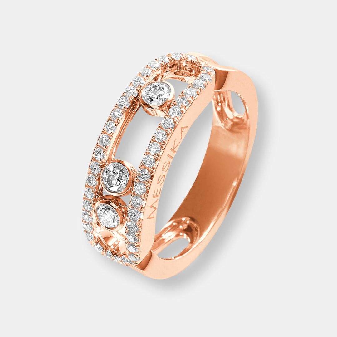 Bague move classique pavée
