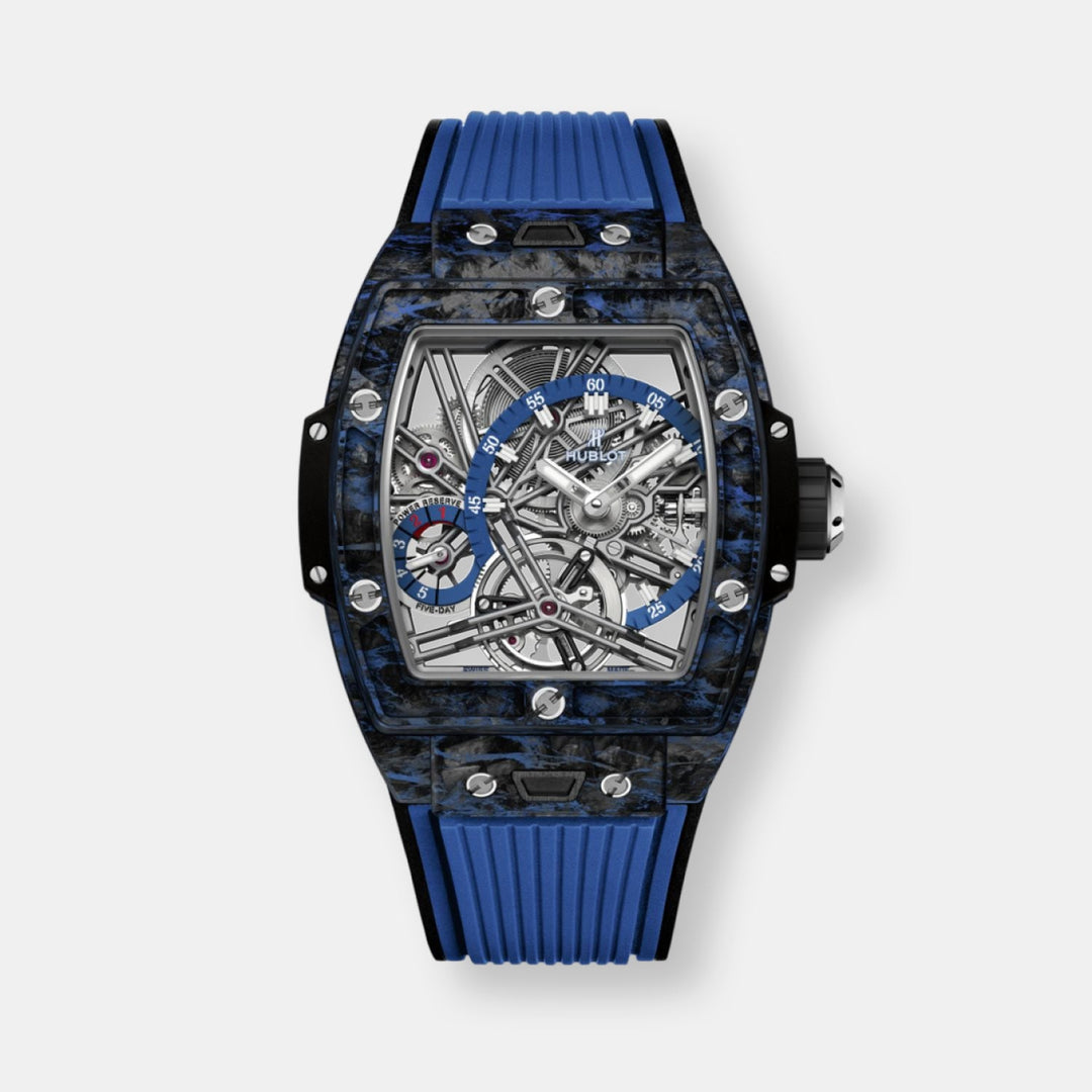 Montre spirit of big bang tourbillon carbon blue