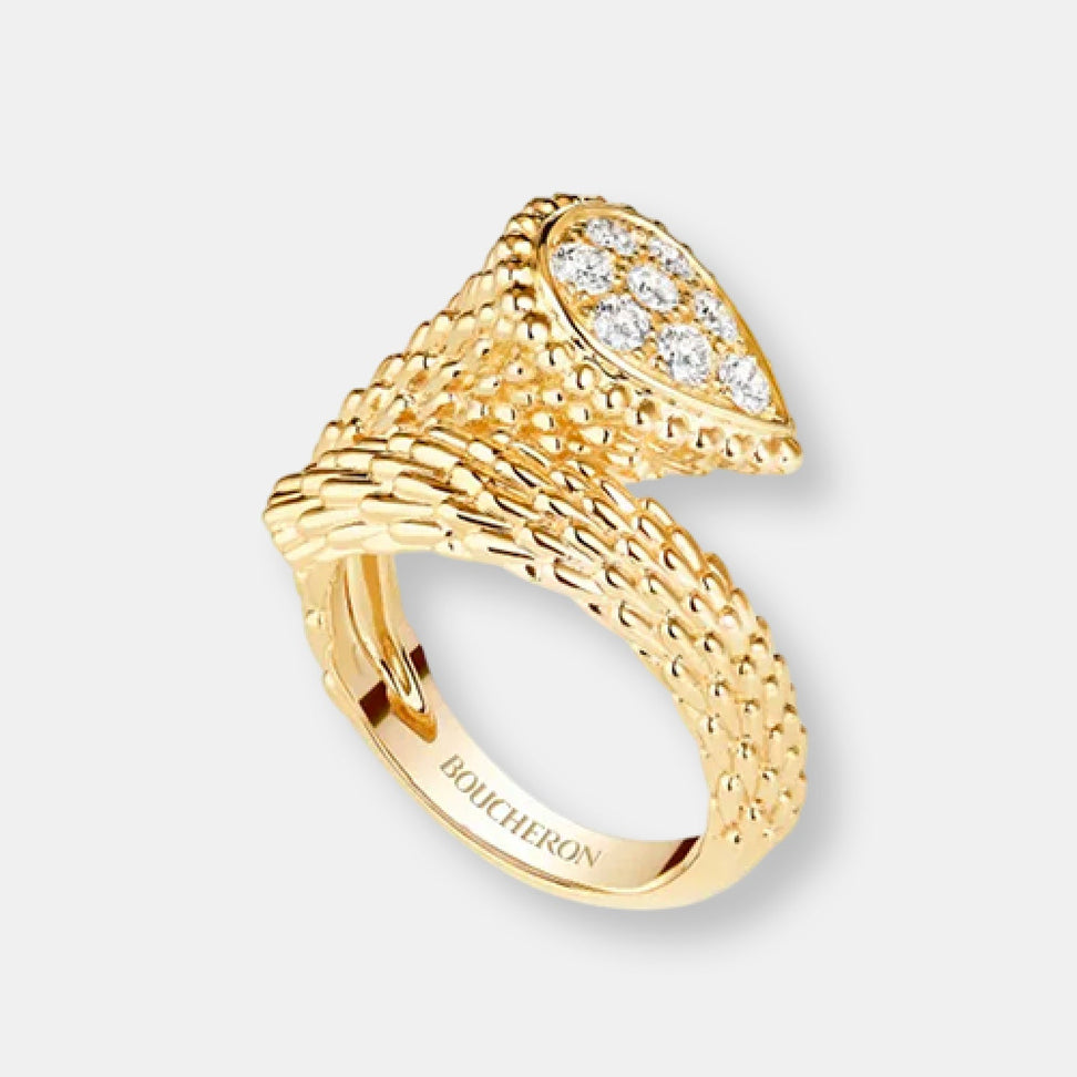Bague serpent bohème motif s