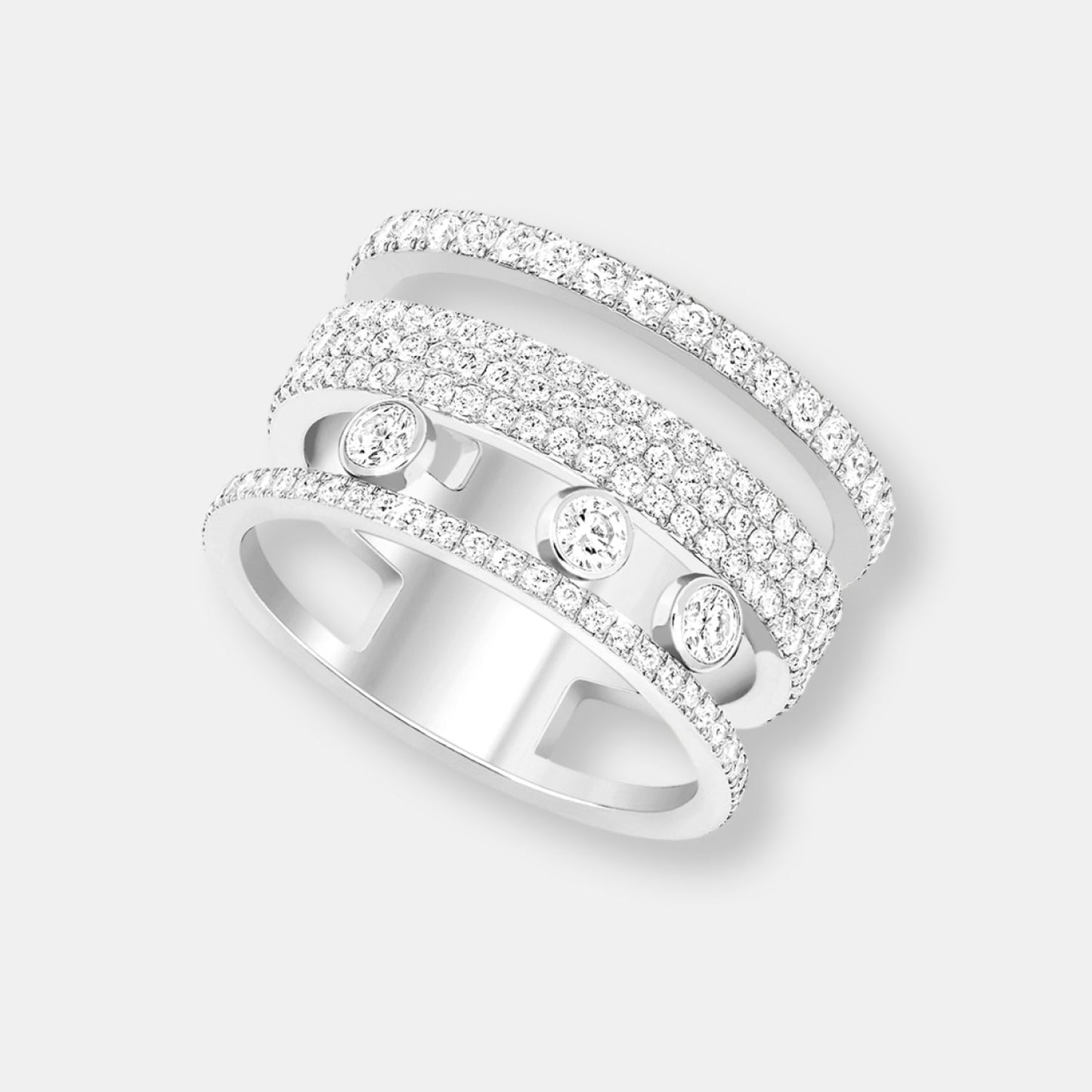 Bague move romane gm pavée