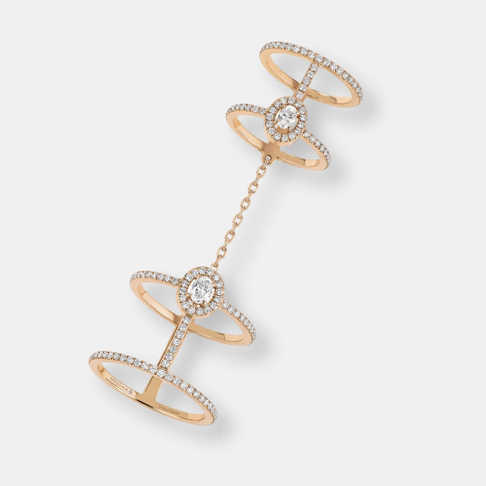 Bague glam'azone double pavée