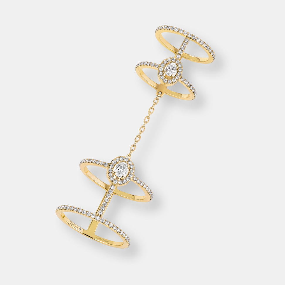 Bague glam'azone double pavée