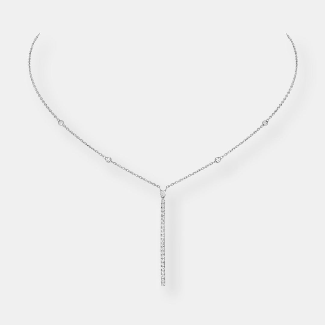 Collier gatsby barrette verticale