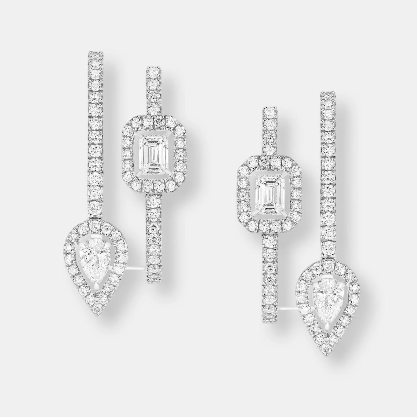 Créoles my twin 2 rangs 2x0,10ct