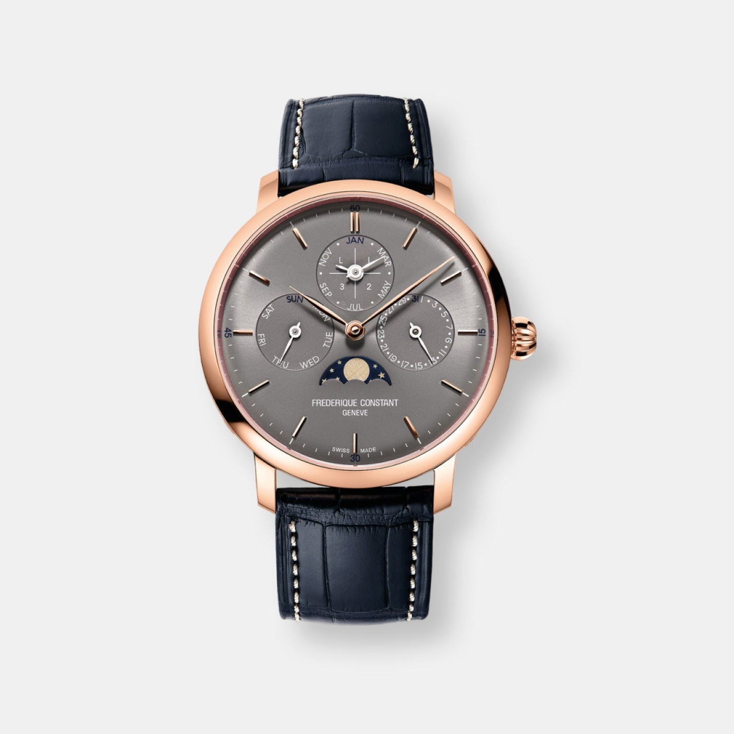 Montre slimline quantième perpétuel manufacture