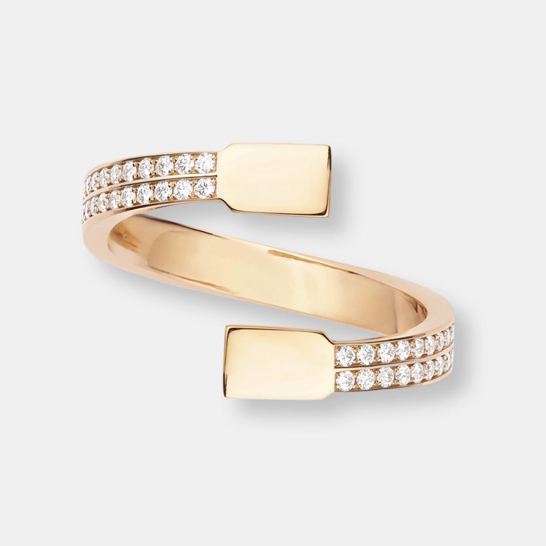 Bague serti sur vide en or rose