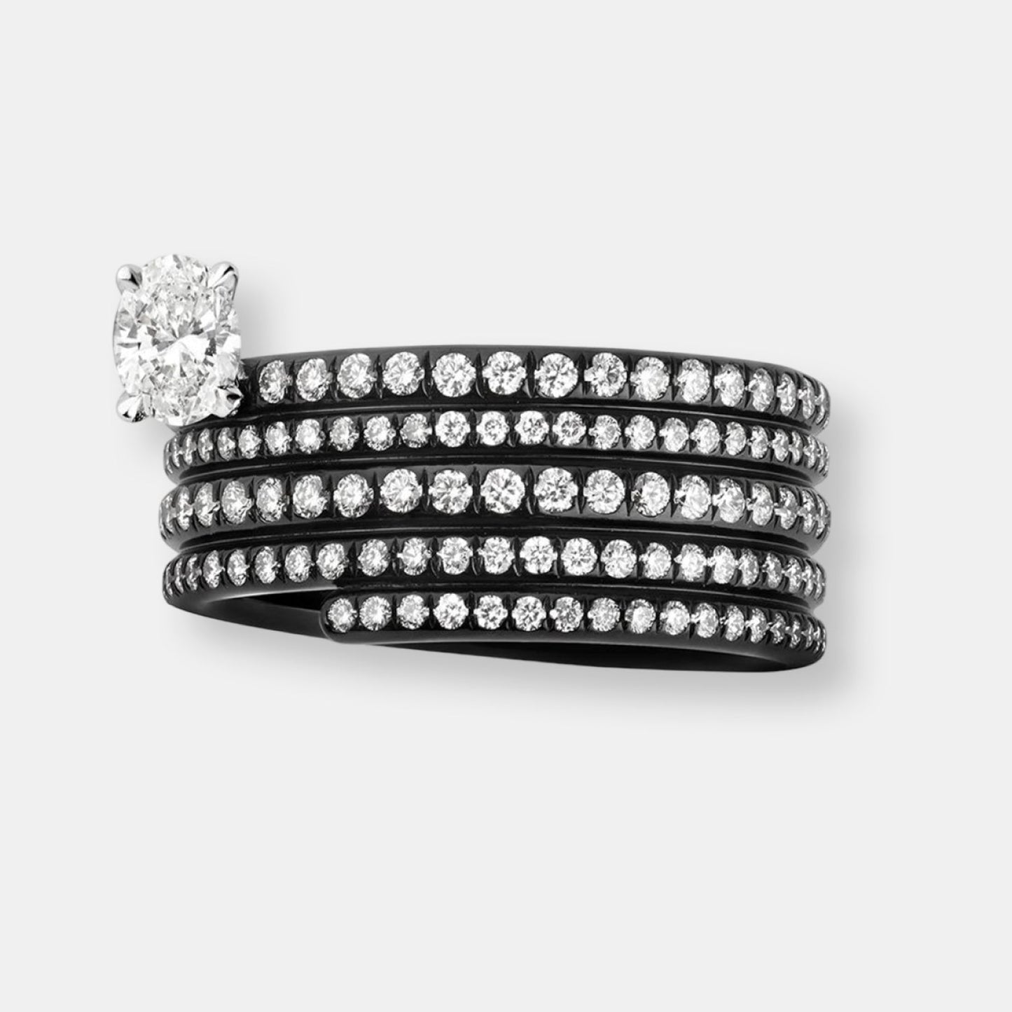 Bague blast en or noir