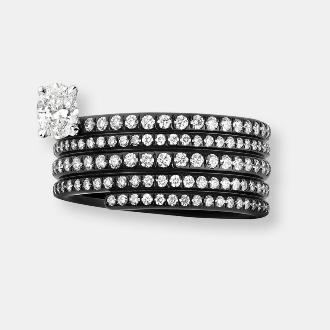 Bague blast en or noir