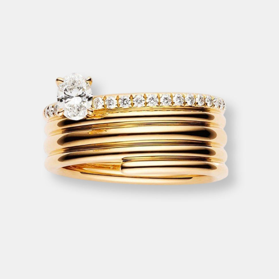 Bague blast en or rose