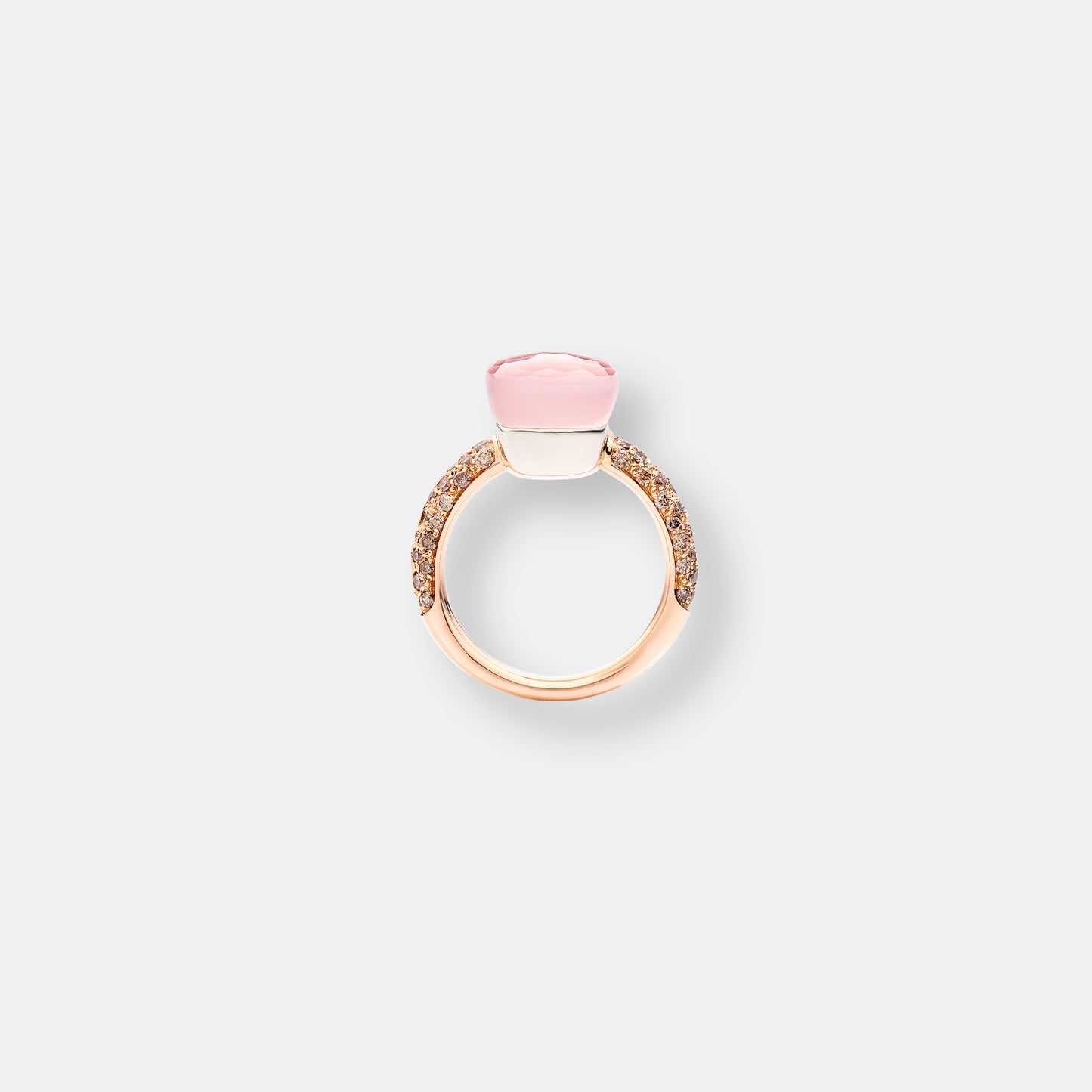 Bague nudo quarzo rosa classic
