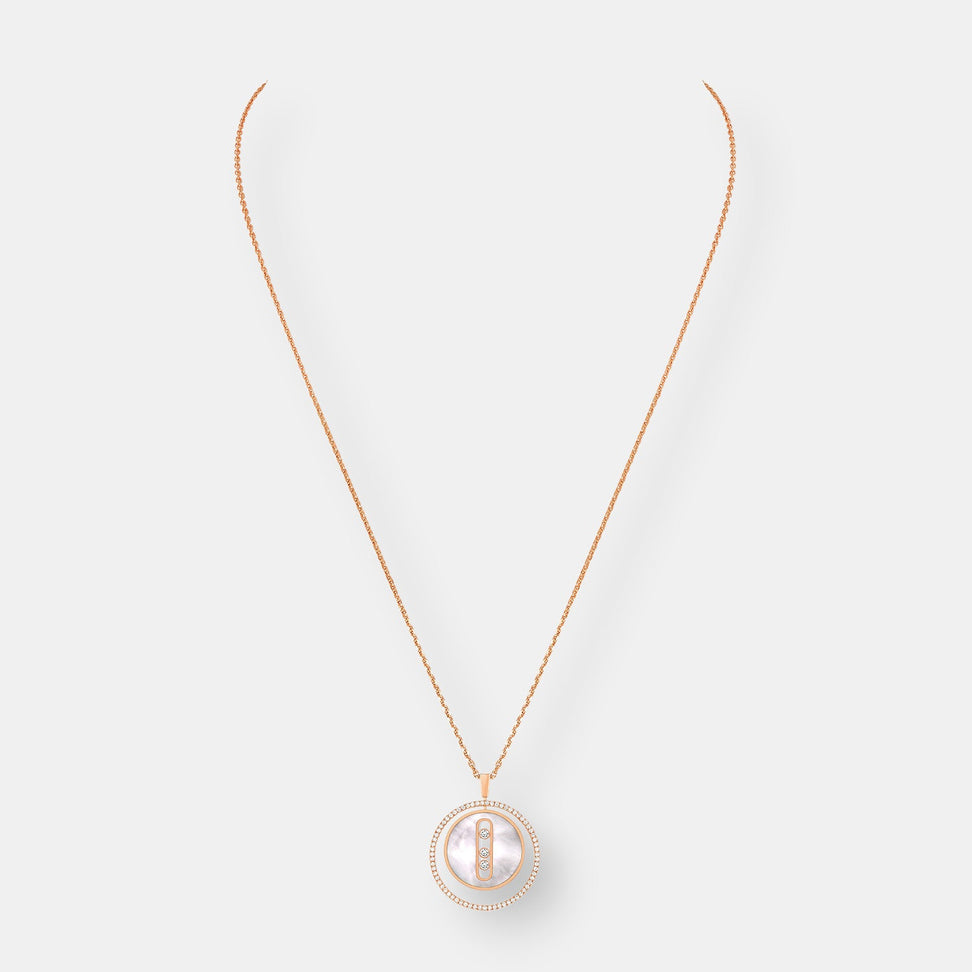Pendentif lucky move nacre rose