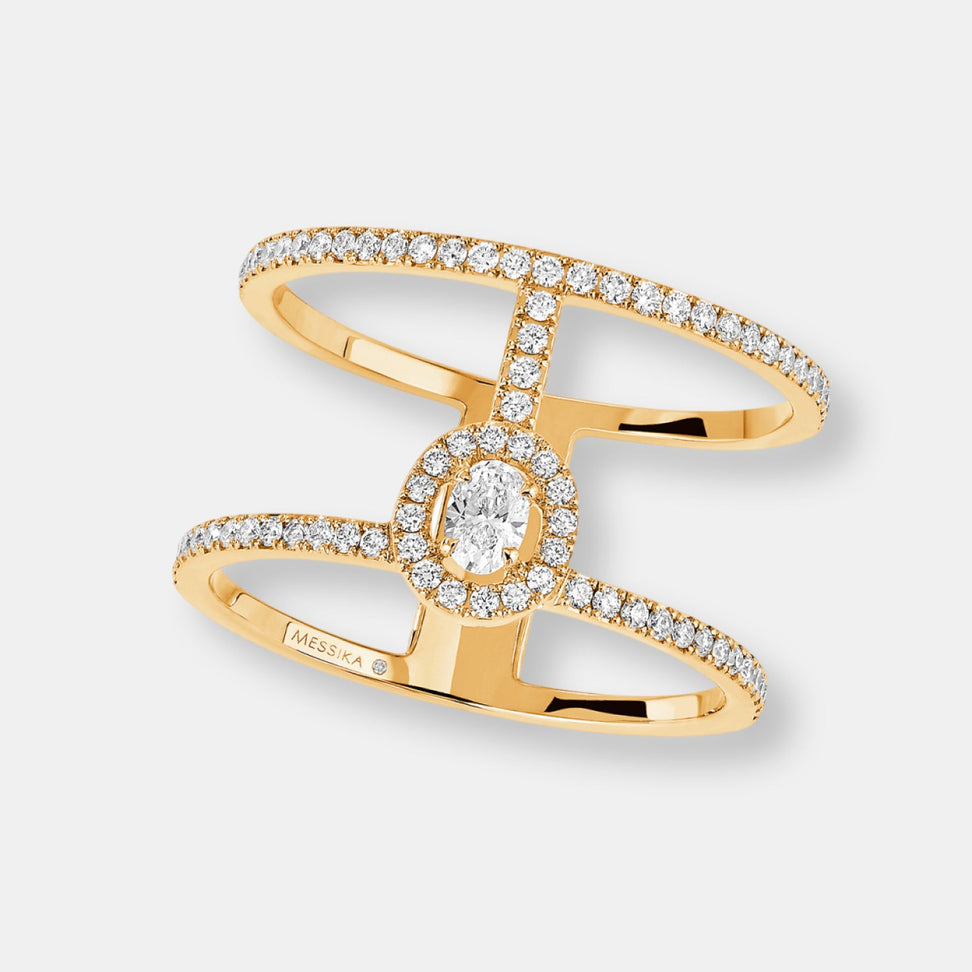 Bague glam'azone 2 rangs pavée