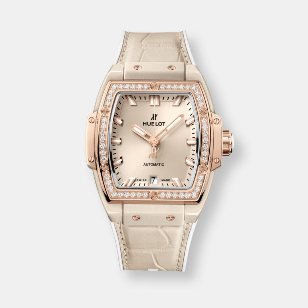 Montre spirit of big bang beige king gold diamonds