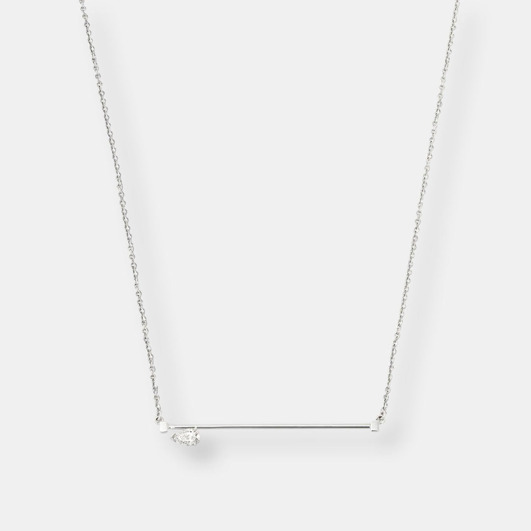 Pendentif serti sur vide en or blanc