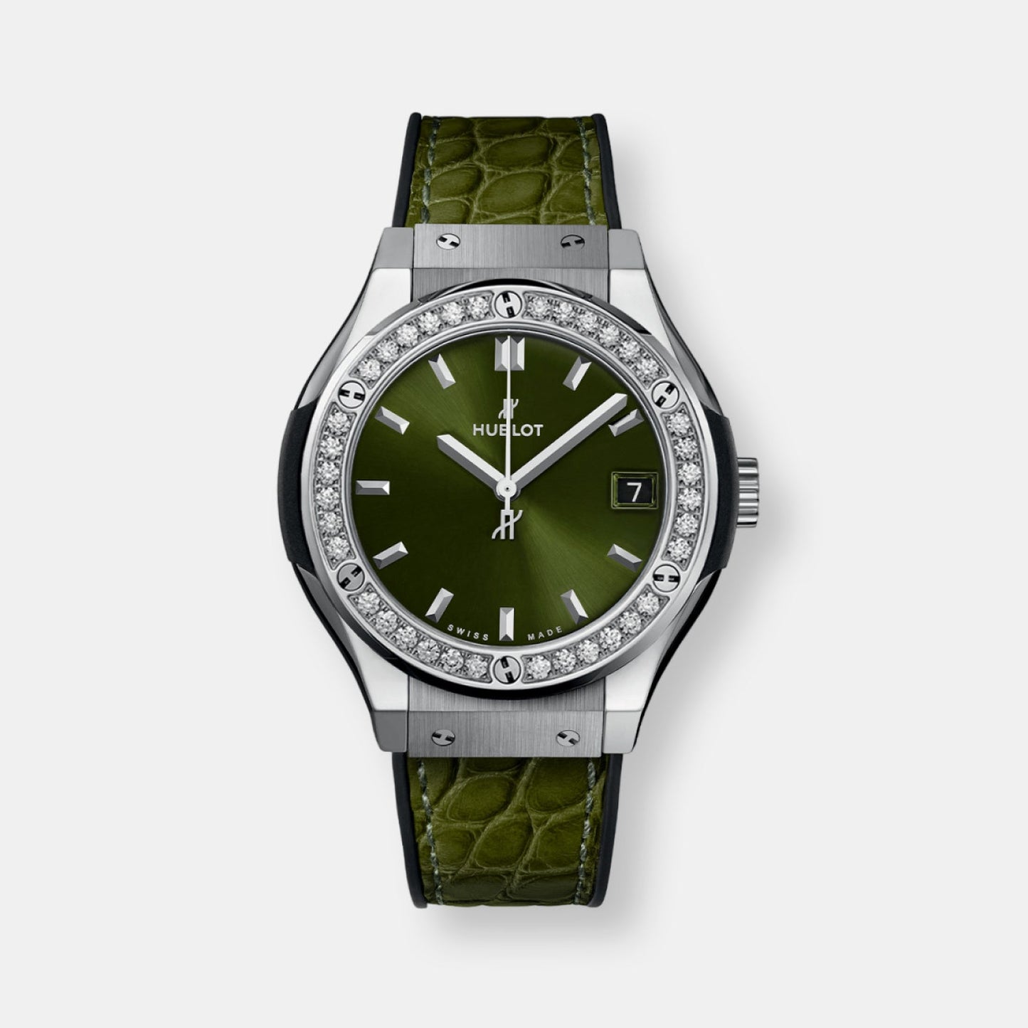 Montre classic fusion green diamonds