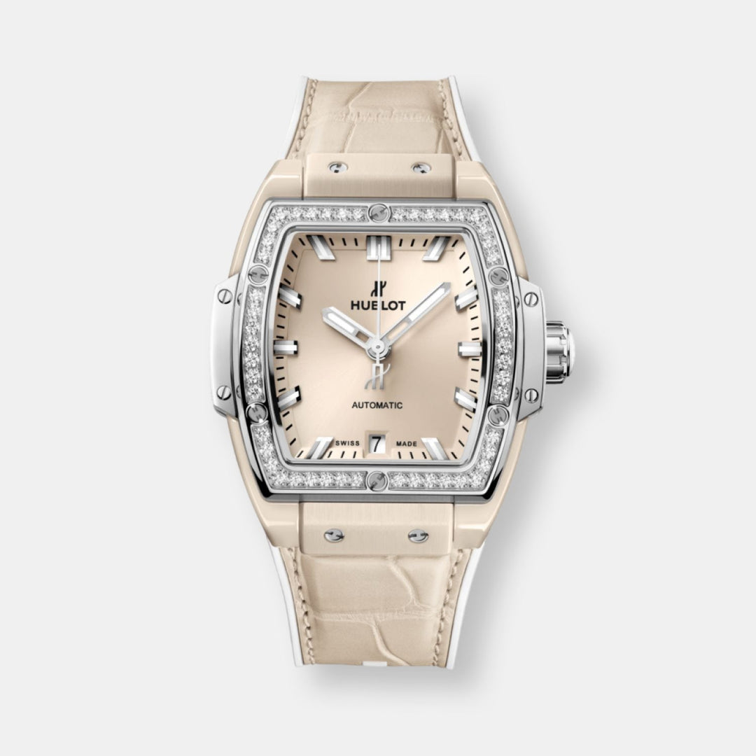 Montre spirit of big bang beige diamonds