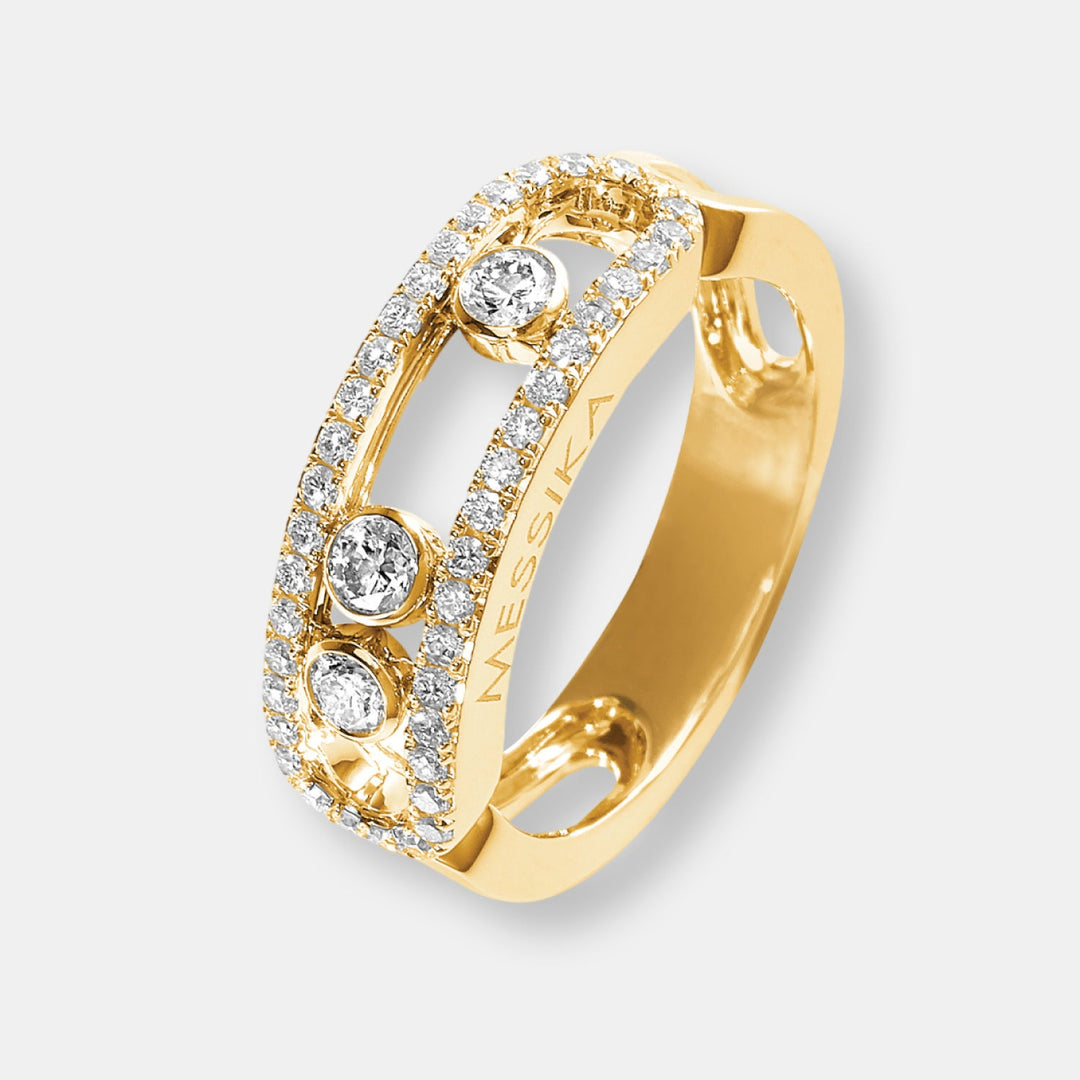 Bague move classique pavée