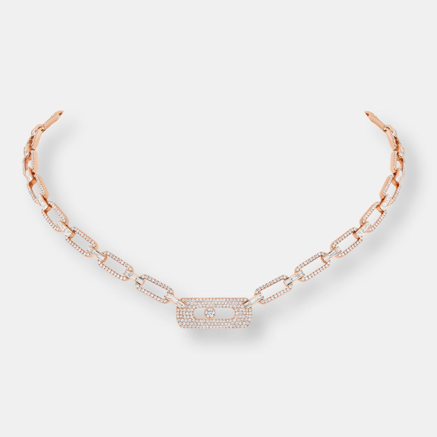 Collier gourmette my move pavé