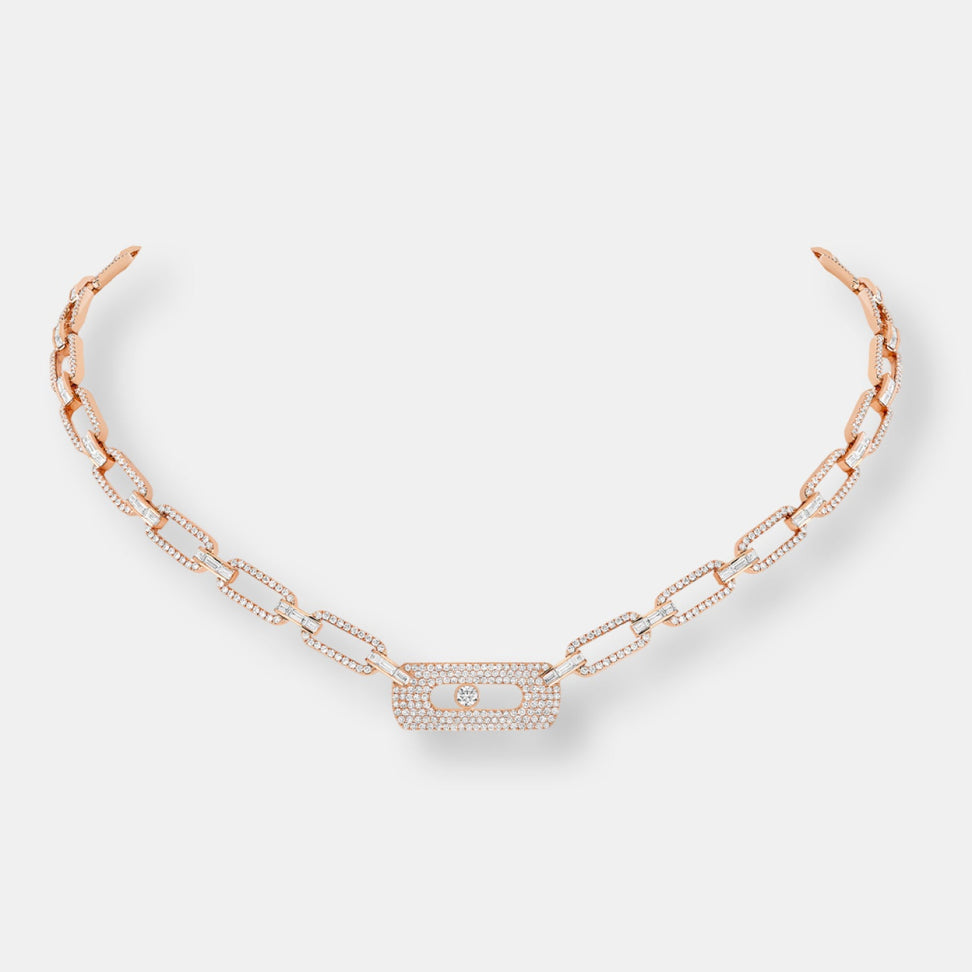 Collier gourmette my move pavé