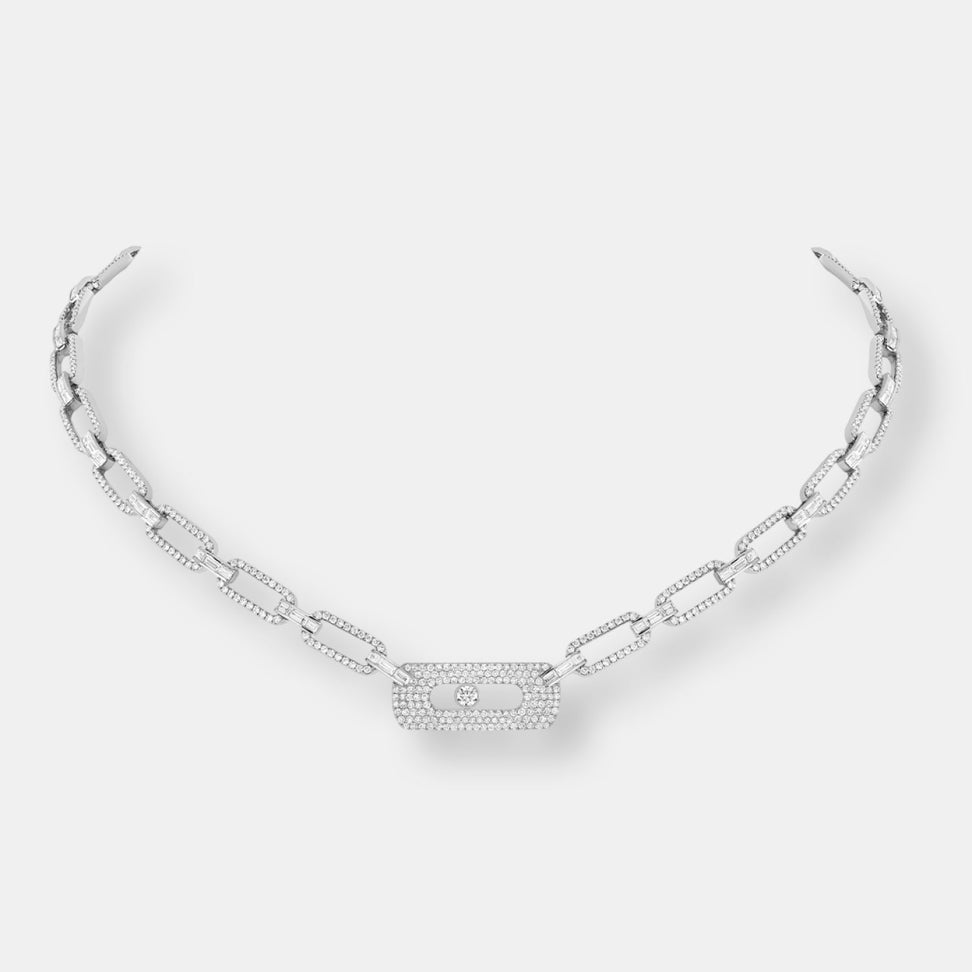 Collier gourmette my move pavé