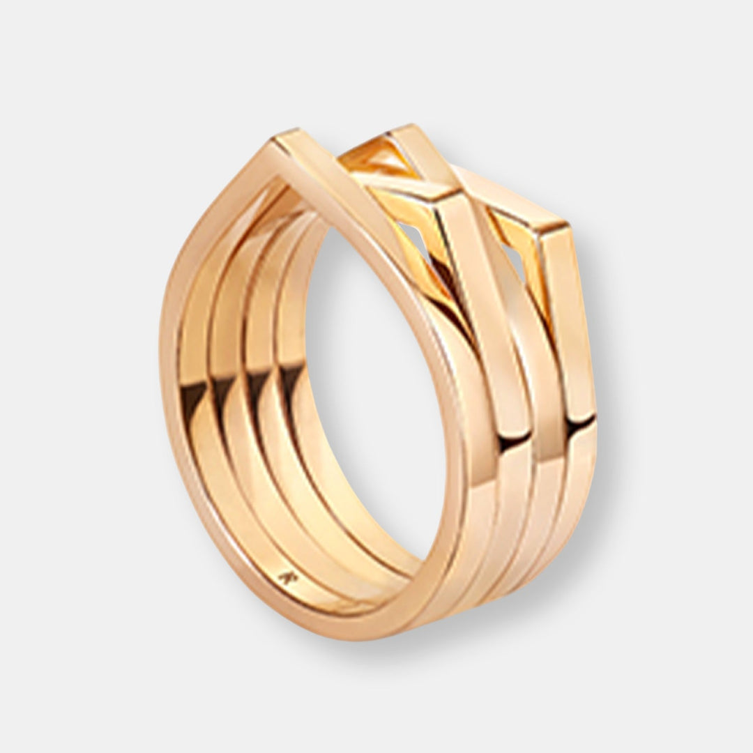 Bague antifer 4 rangs en or rose