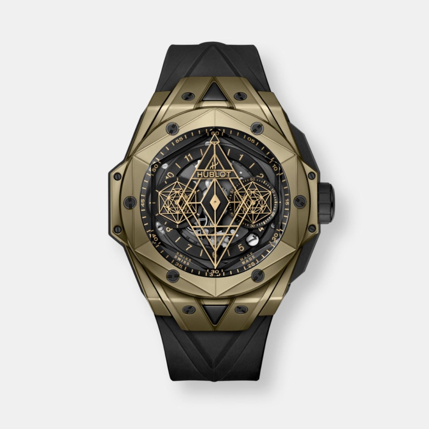Montre big bang unico sang bleu ii magic gold