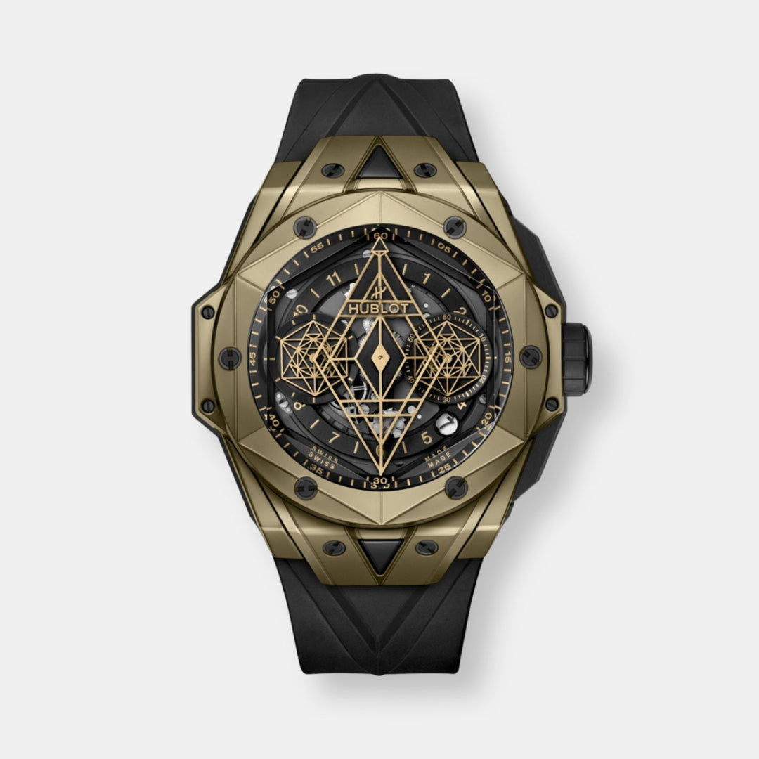 Montre big bang unico sang bleu ii magic gold