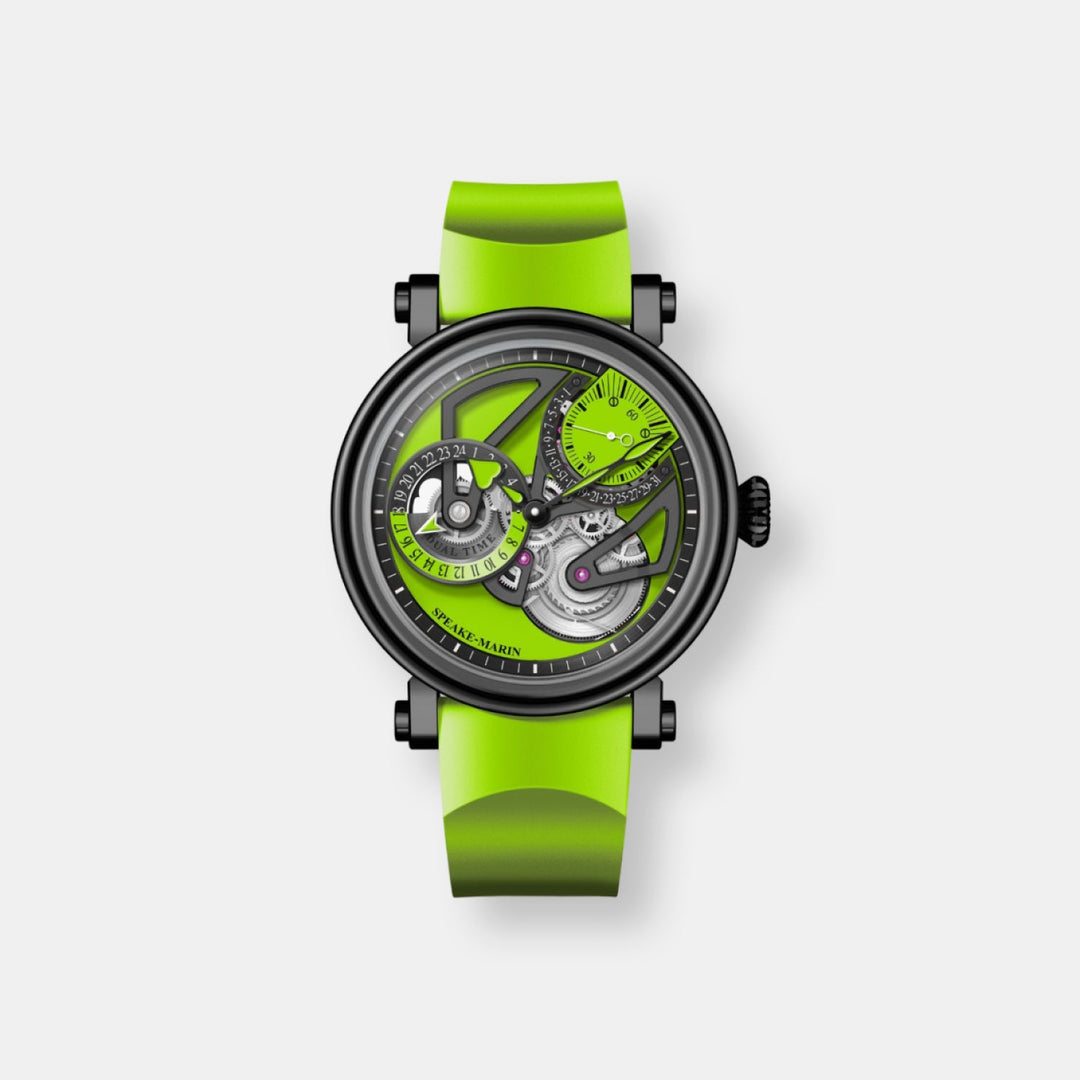 Montre dual time lime
