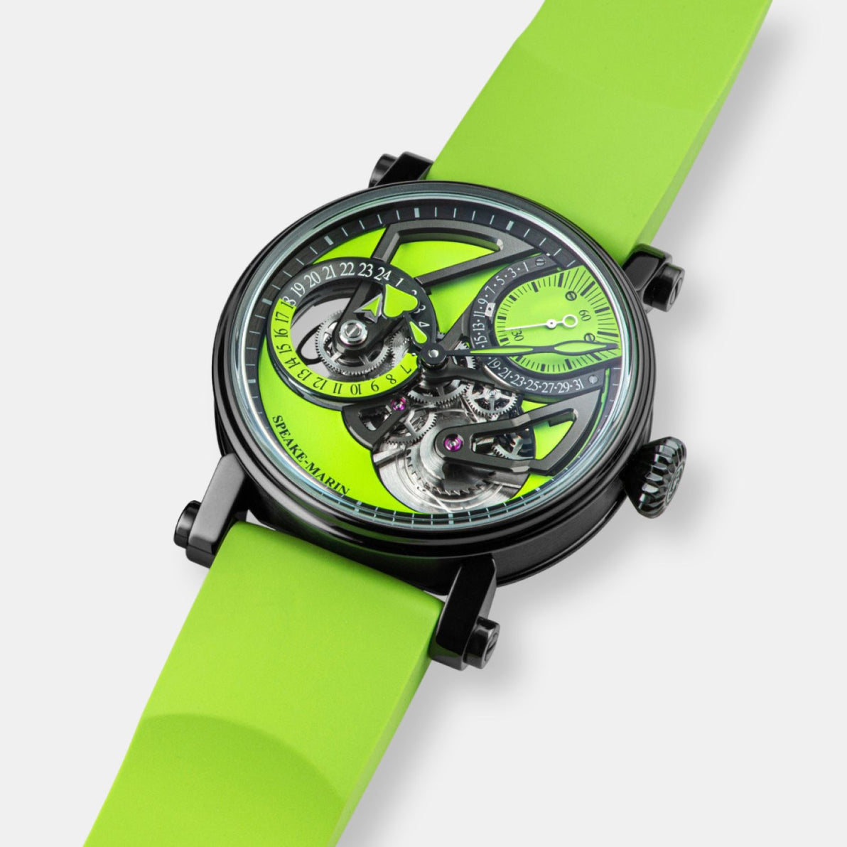 Montre dual time lime