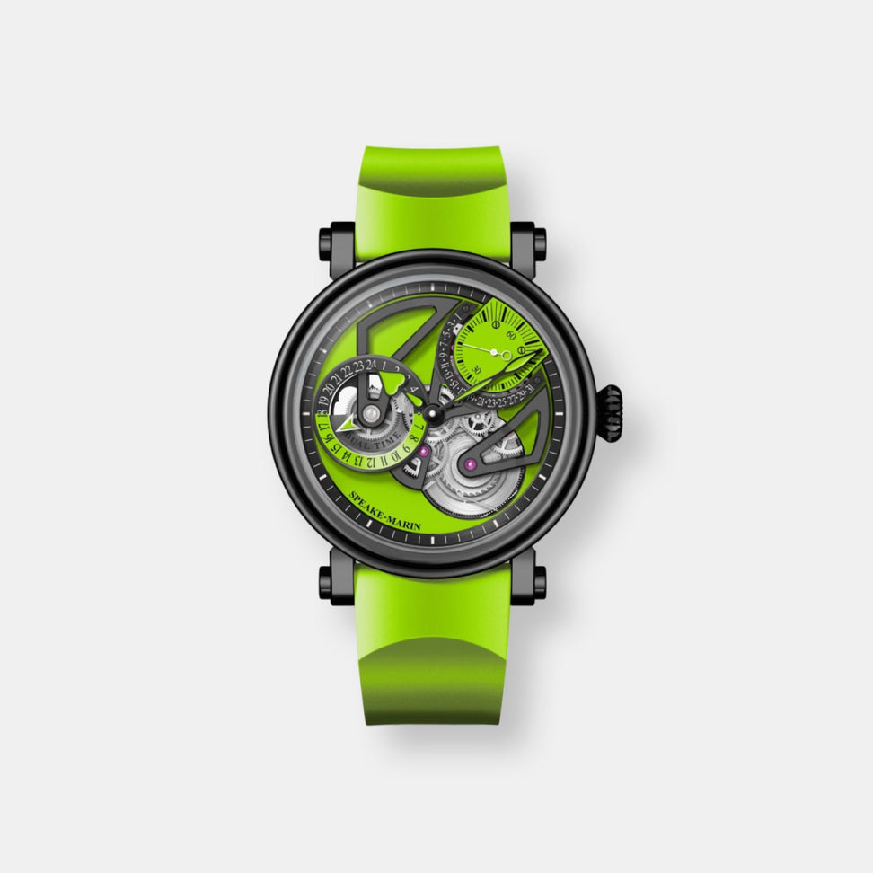 Montre dual time lime