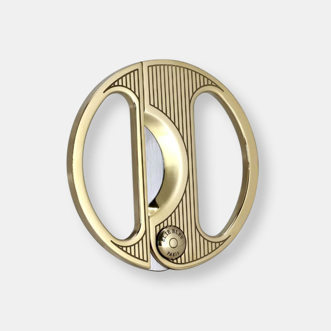 Coupe cigare ebc-2 polished gold ip with pinstripe / goldtone button