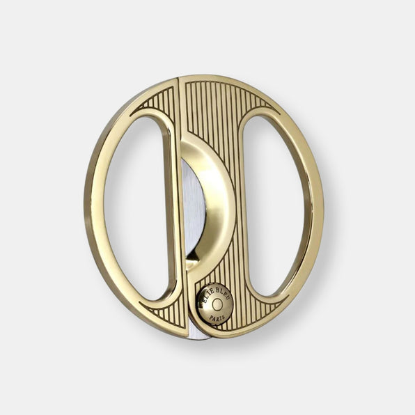 Coupe cigare ebc-2 polished gold ip with pinstripe / goldtone button