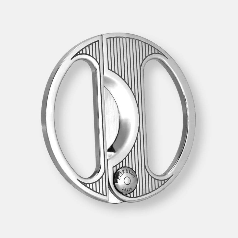 Coupe cigare ebc-2 polished stainless steel pinstripe silvertone button