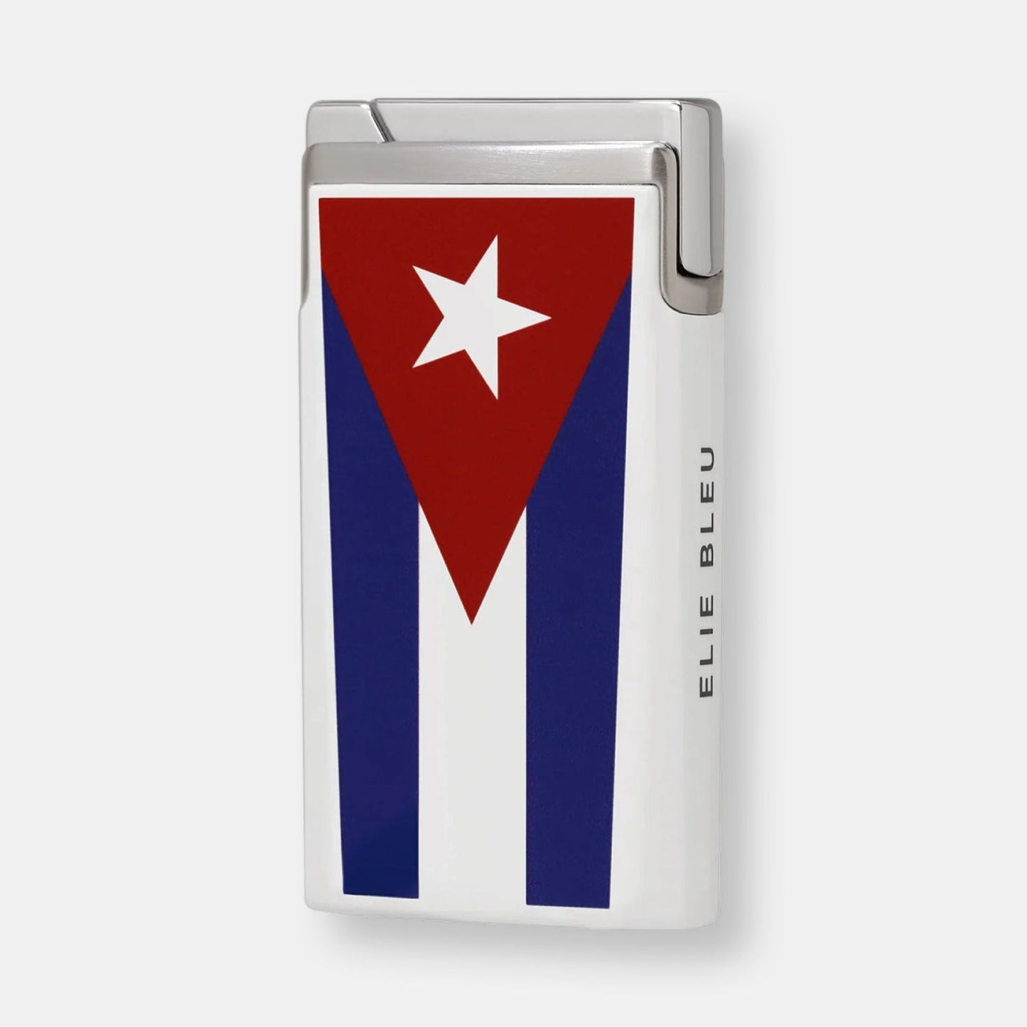 "j15" - briquet de poche en laque drapeau cubain