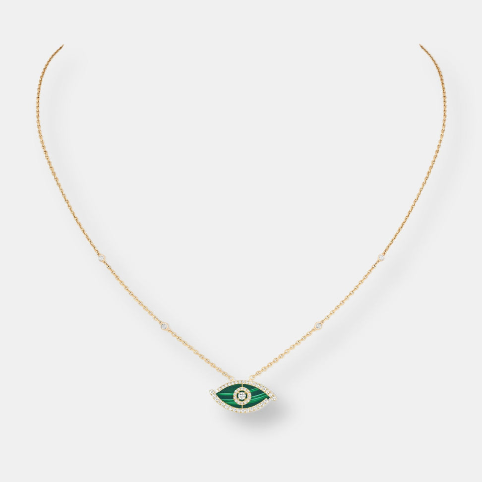 Collier lucky eye color malachite