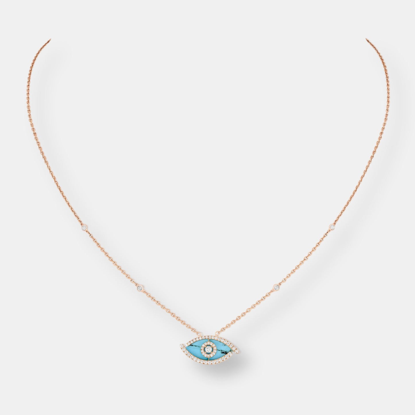 Collier lucky eye color turquoise