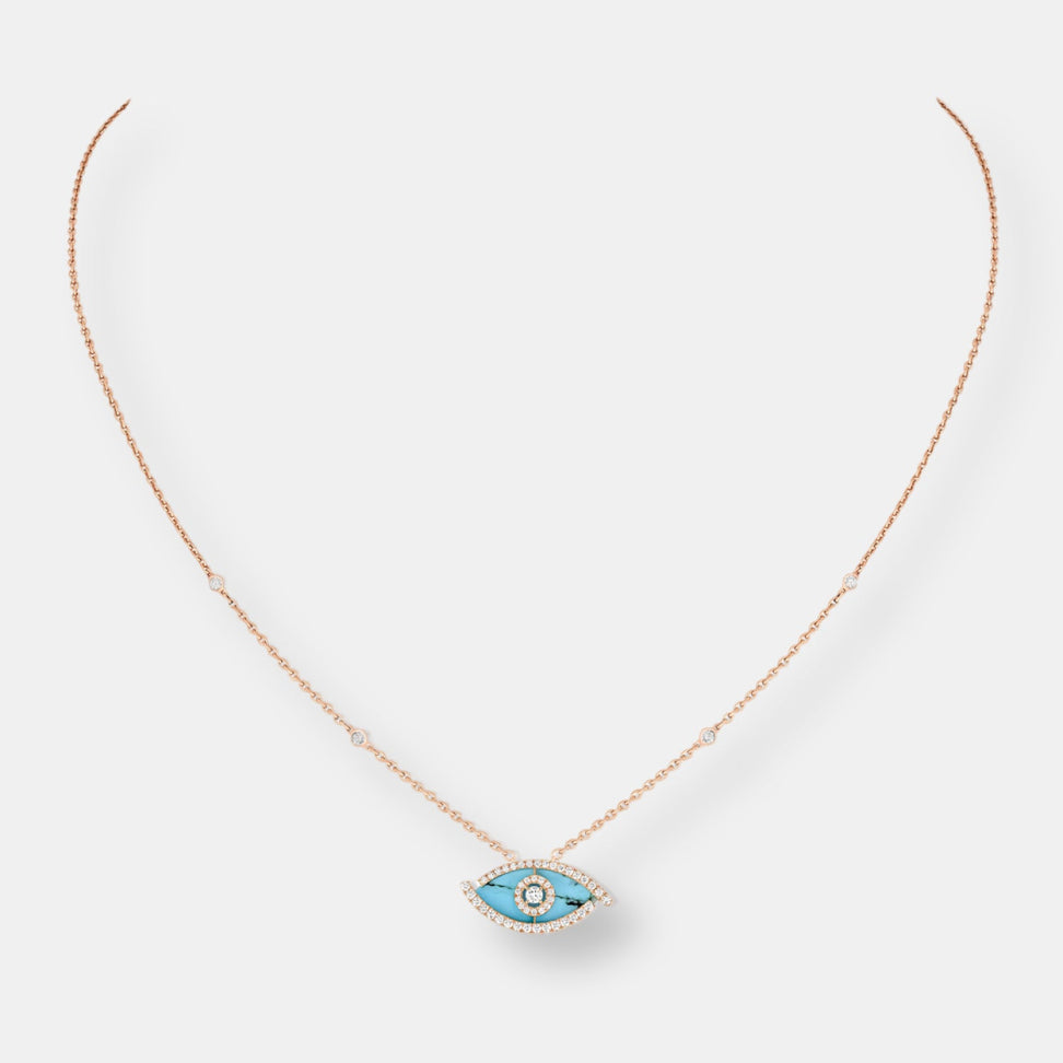 Collier lucky eye color turquoise