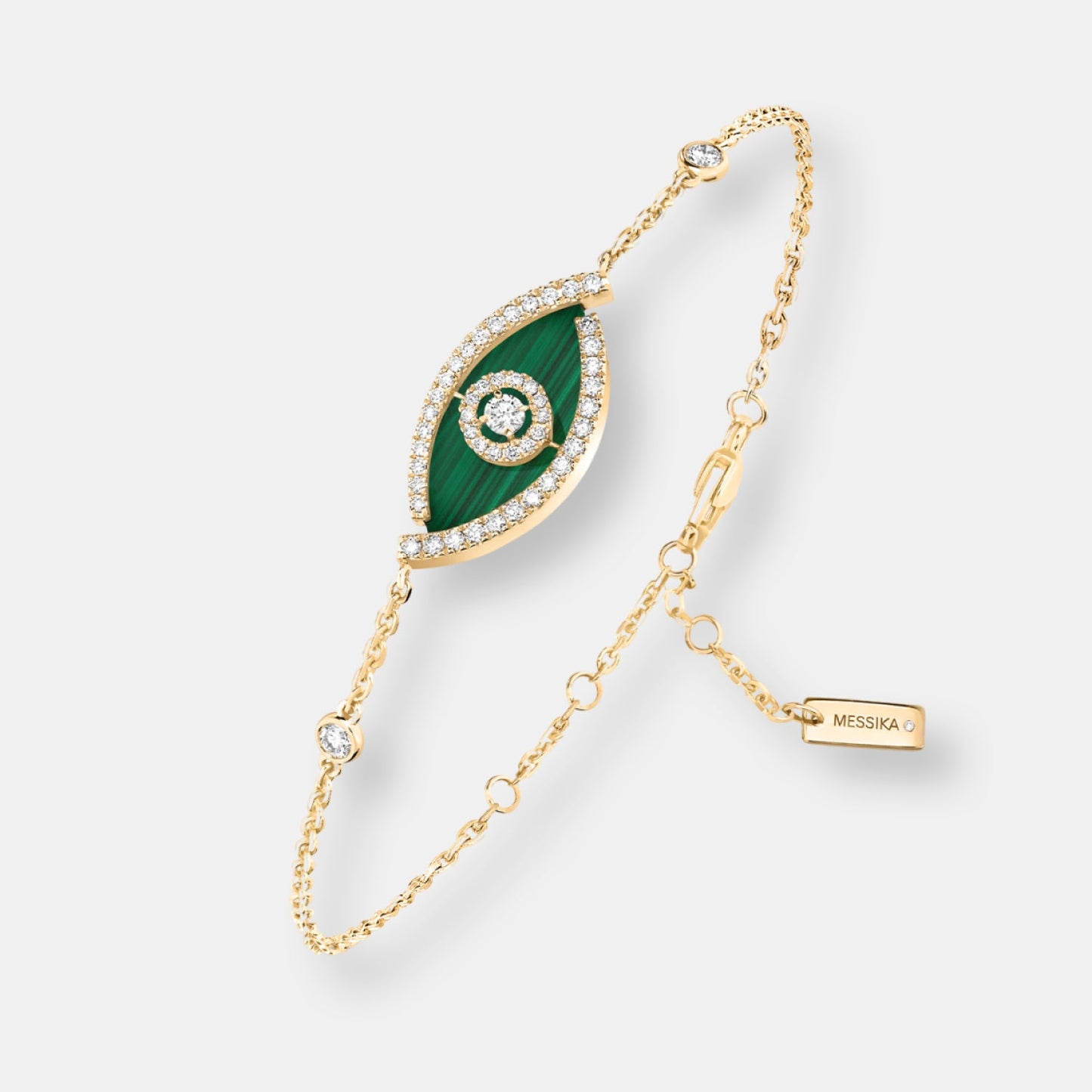 Bracelet lucky eye color malachite